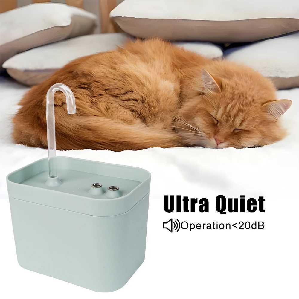 Mute Dispenser Recirculate Filtring USB Electric Cat Drinker Bowl 15L Auto Filter for Cats Pet Water Cat Water Fountain M251204