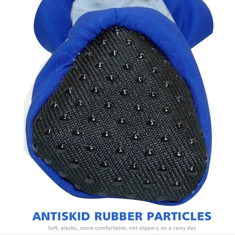 4pcs/set Waterproof Pet Dog Shoes Anti-slip Rain Boots Footwear for Small Cats Dogs Puppy Dog Pet Booties Pet Paw Accessories - view 4
