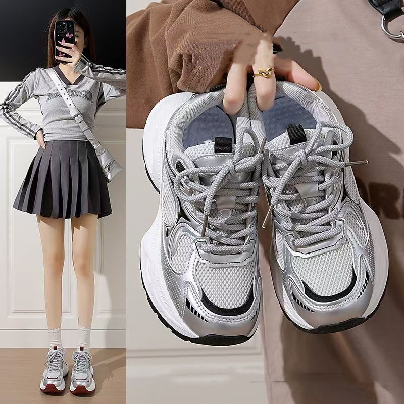 Free Shipping 2025 New Fashion design Sneakers for Women Sport Running Large Size Lightweight Comfortable Breathable Thick Sole Casual Shoes