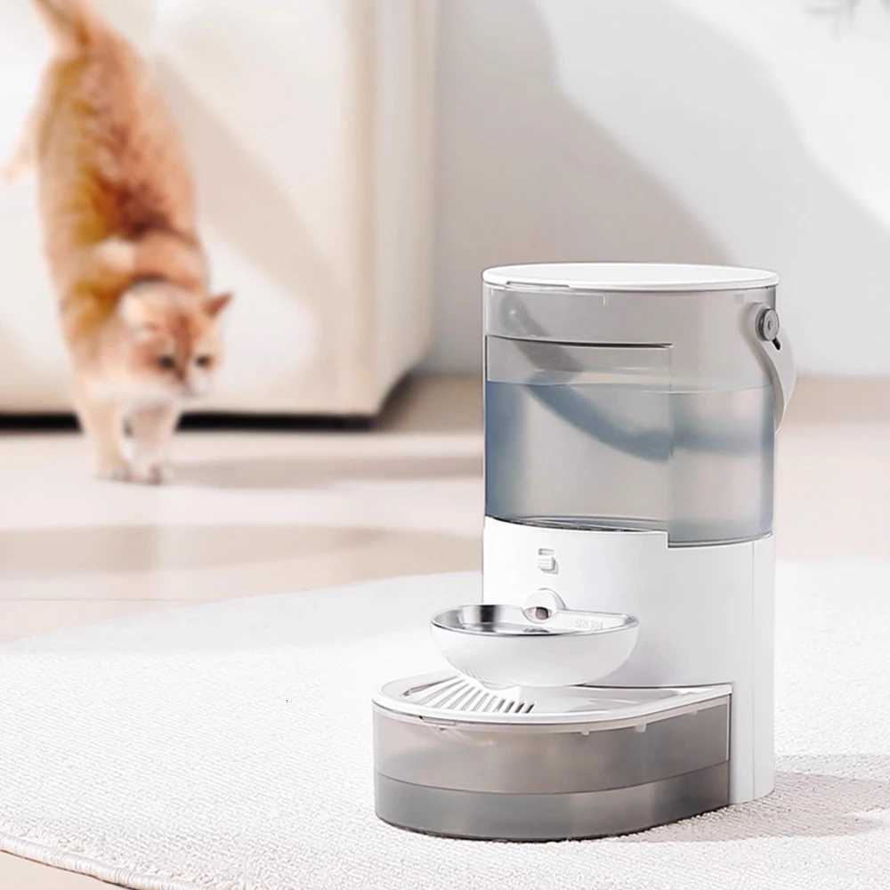 Stainless Steel Smart Pet Water Dispenser Wireless Rechargeable Cat Water Fountain No Filter Large Capacity Automatic Cat Wa M251204