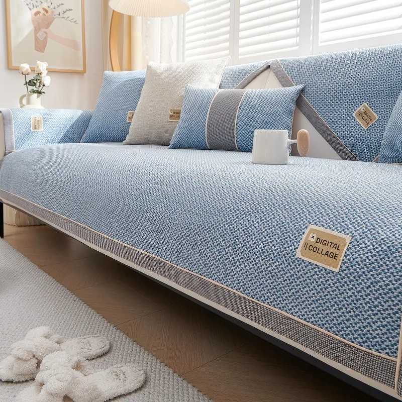 Cotton and Linen Jacquard Sofa Cushion Winter Thicken Soft Comfortable Modern Simple Wind Cover Cat Cushion Plush Sofa Cover M251204 - view 7