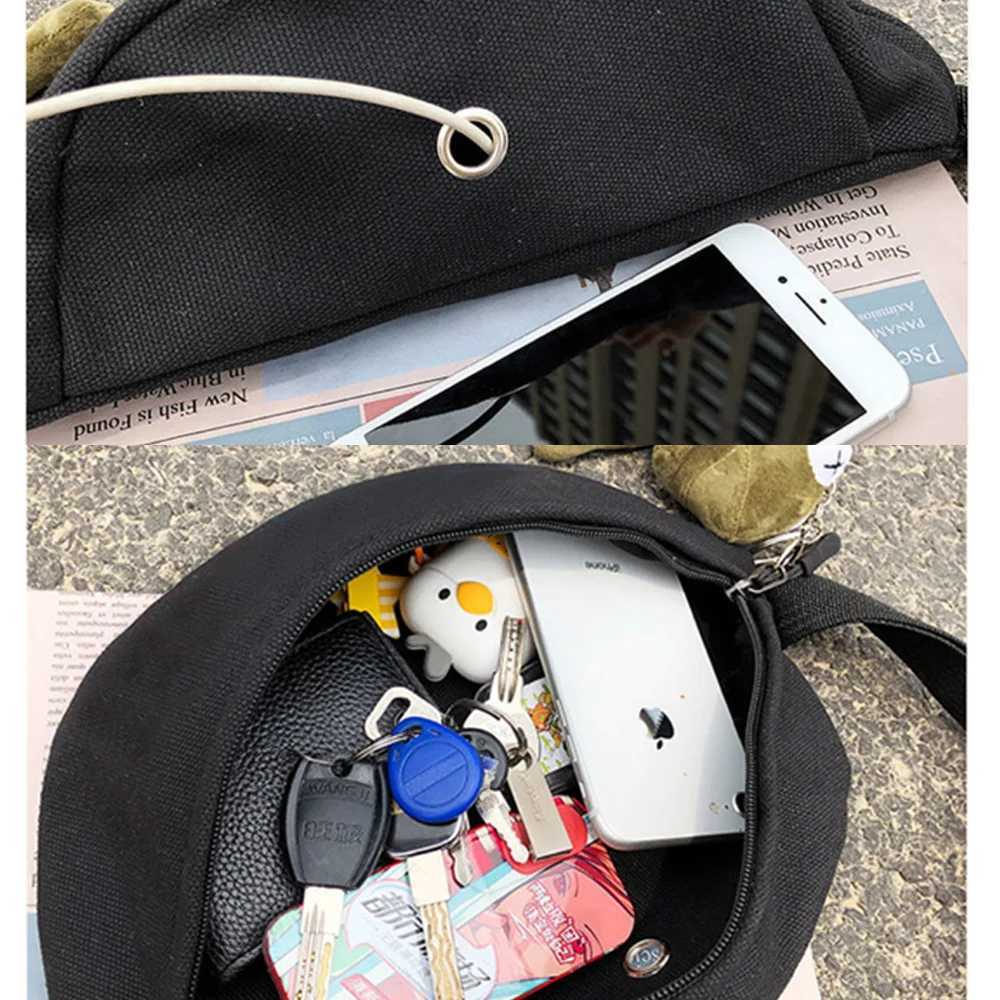 Street Fashion Shoulder Bag Waist Bag Men and Women Chest Bag Large-capacity Card Bag Travel Crotch Bag Text Printing PatternT251204