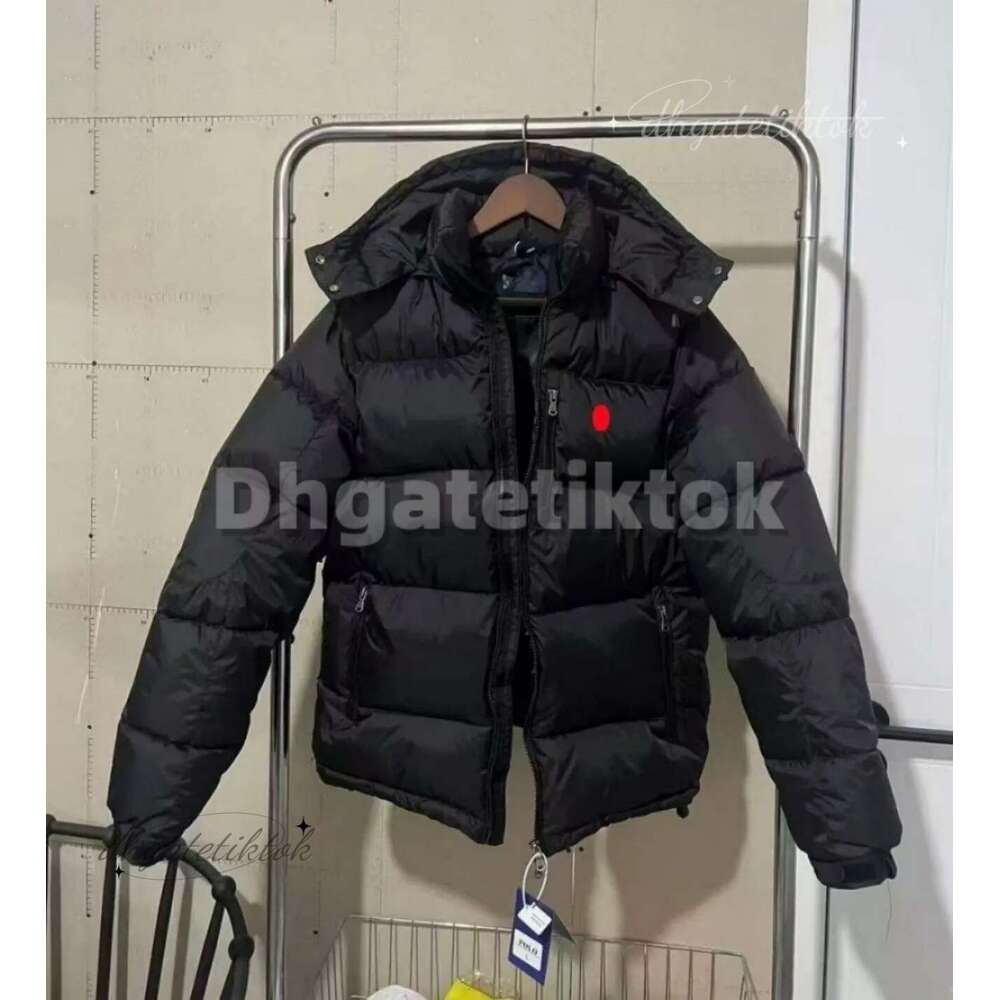 2026 Mens Polo Women Winter Puffer Down jacket Embroidered Tracksuit Jackets Coats Zipper Designer Clothing Fashion Men Warm Removable Hooded coat