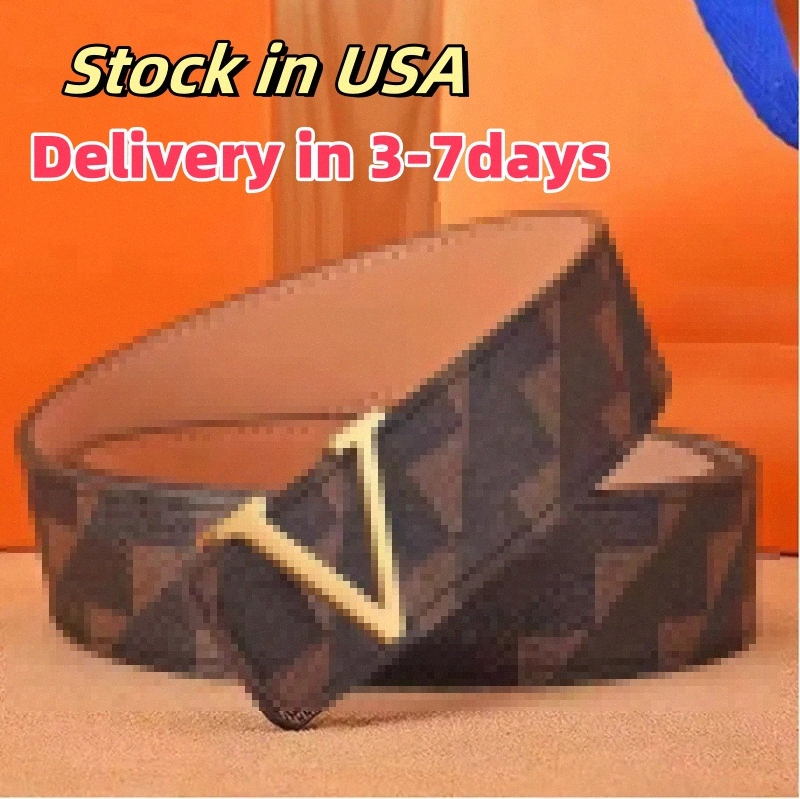 Retro Clover Cowhide Leather Men Designer belt Letter Metal buckle Plaid Classic business waistband smooth buckle High quality Belts shipping in the U u6X0#