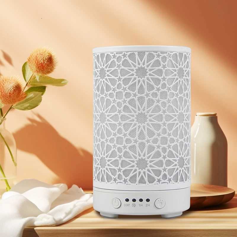 Ara Diffuser 100ML Timing Function Hollow Star trasonic Air Humidifier Bedro Essential Oil Diffuser with LED Night Lights C251204