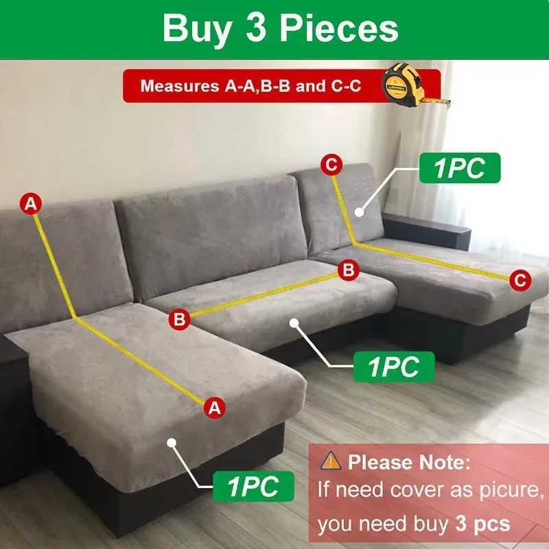Thick Jacquard Sofa Cover for Living Room 1/2/3/4 Seater Elastic Sofa Cover L-shaped Corner Sofa Cover M251204 - view 3