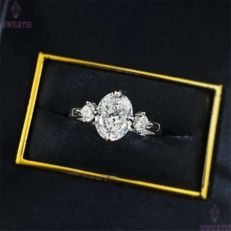 s925 sterling silver ring for woman wed 7x9mm oval cut diamond wedding party 5A cubic zirconia luxury designer engagement rings womens jewelry size 6-