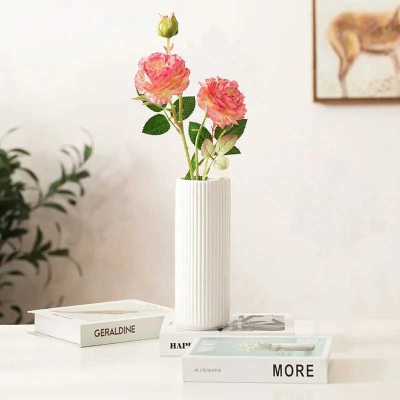 Ceramic vase creative he living ro white water potter dried flowers flower ornaments H251204