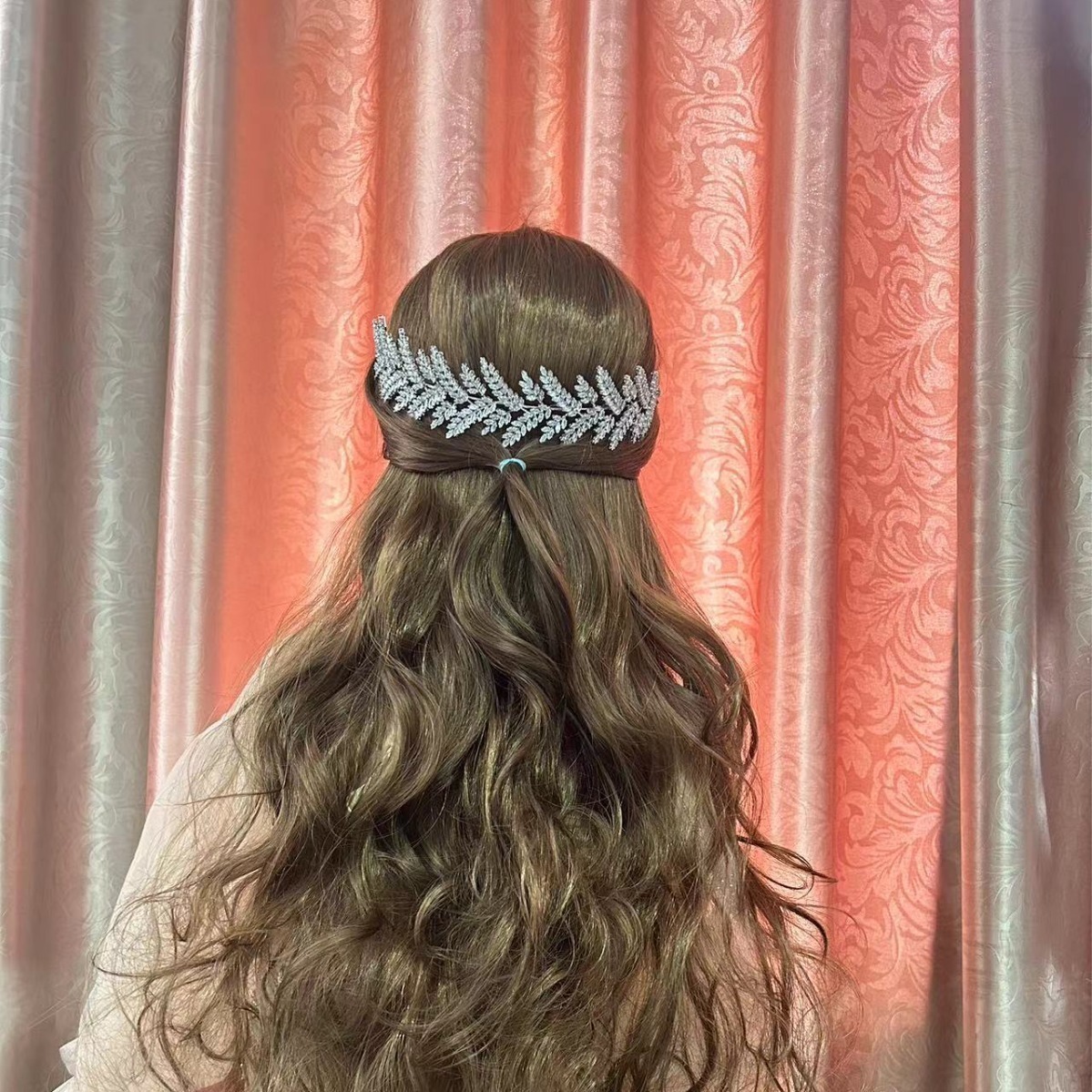 Wedding Hair Jewelry Fashion Bride Headband Crystal Leaf Hair Band ASNORA Bridal Crown Tiaras Hair Accessories Wedding Wedding Accessories A01006 2311