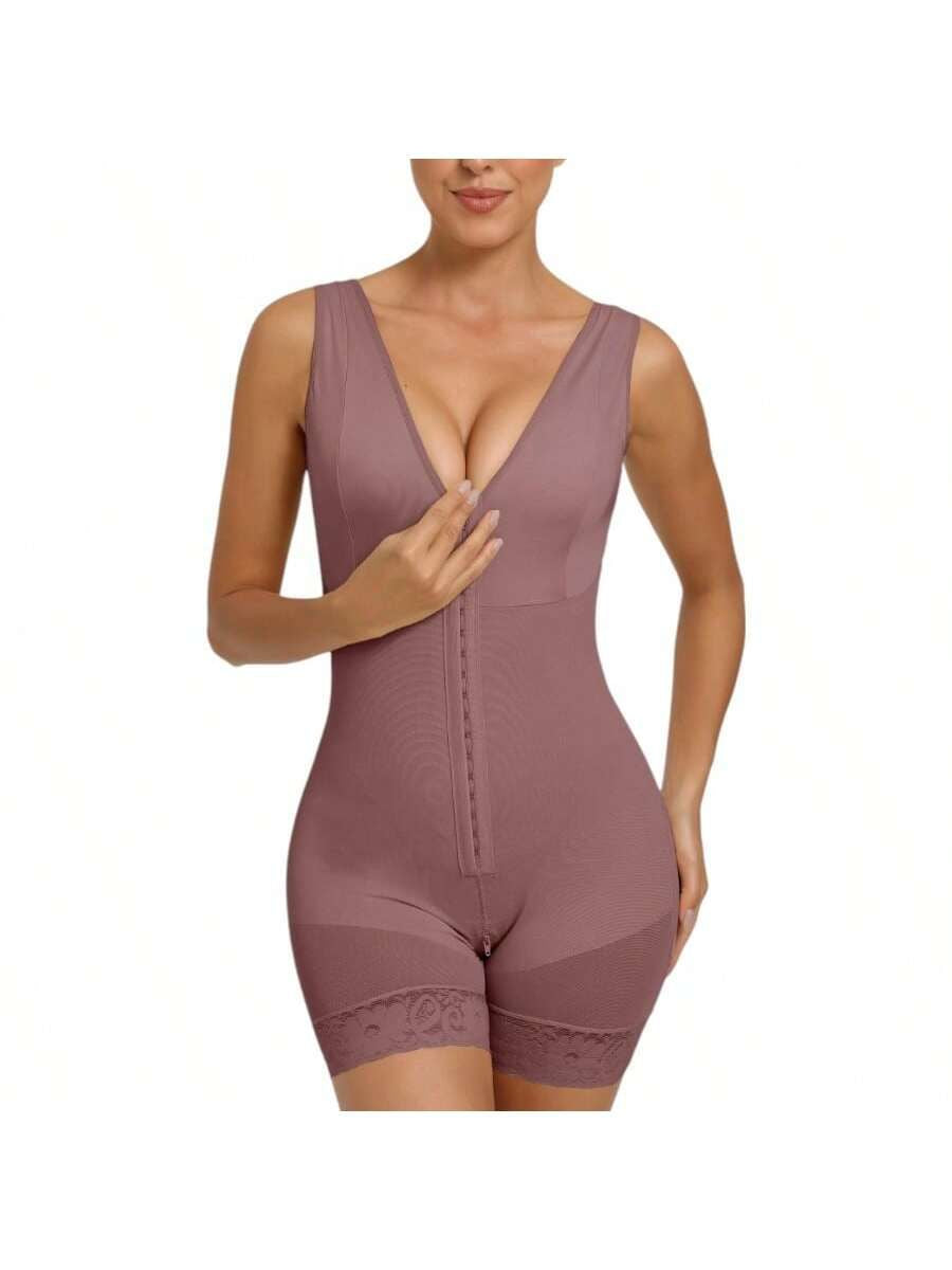 Women's Tummy-Control Faja Corsets: Full-Length Body Shapers With Lift Support & Concealed Zippers