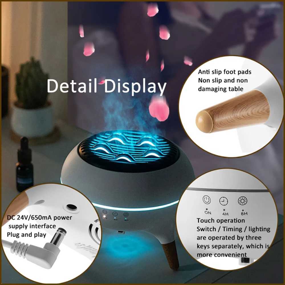350ml Humidifier Aratherapy Essential Oil Simate Flame Ara DiffuserRemote Control Adjusted Colorf Atmosphere Lighting C251204