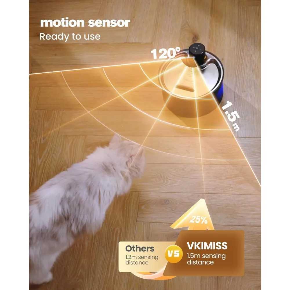 Wireless Cat Water Fountain Cordless Battery Operated Cat Fountain - 108oz/32L Automatic Pet Water Dispenser Rechargeable Drin M251204