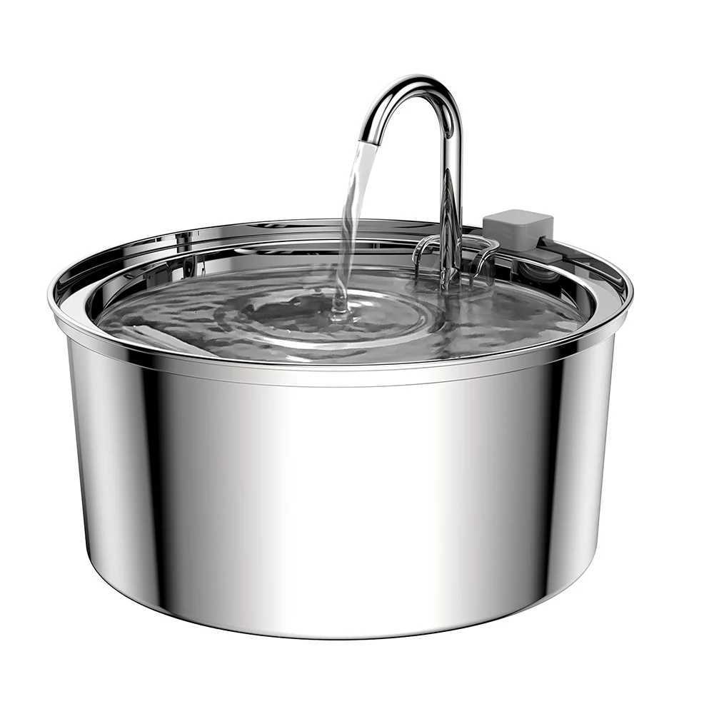 Stainless steel pet water fountain artesian water fountain for cats ultra-quiet water pump with filter M251204 - view 6