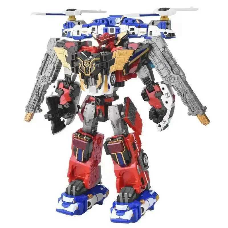New Tobot Galaxy Detectives 5 GOLDEN V Transform Combined Robot JUSTICES V Action Figure Vehicle Model Deformation GIANT V Toys J251204
