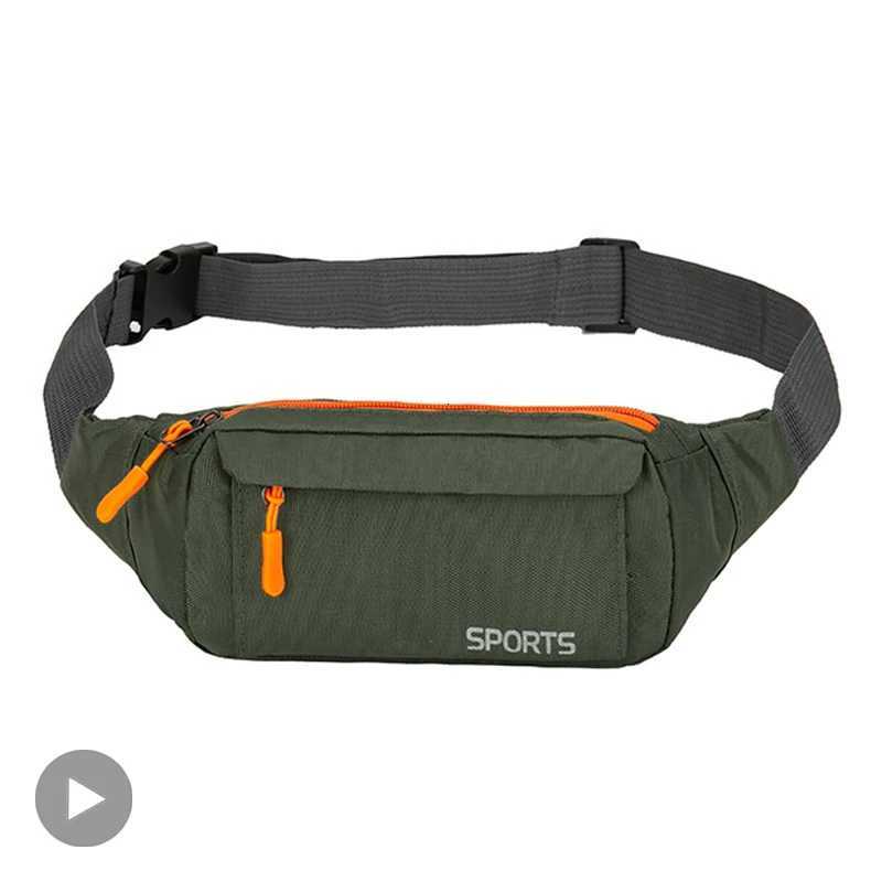 Kangaroo Bum Hip Fanny Waist Bag Pack For Men Women Waterproof Male Belt Pouch Belly Banana Ladies Sachet Mobile Running WalletT251204