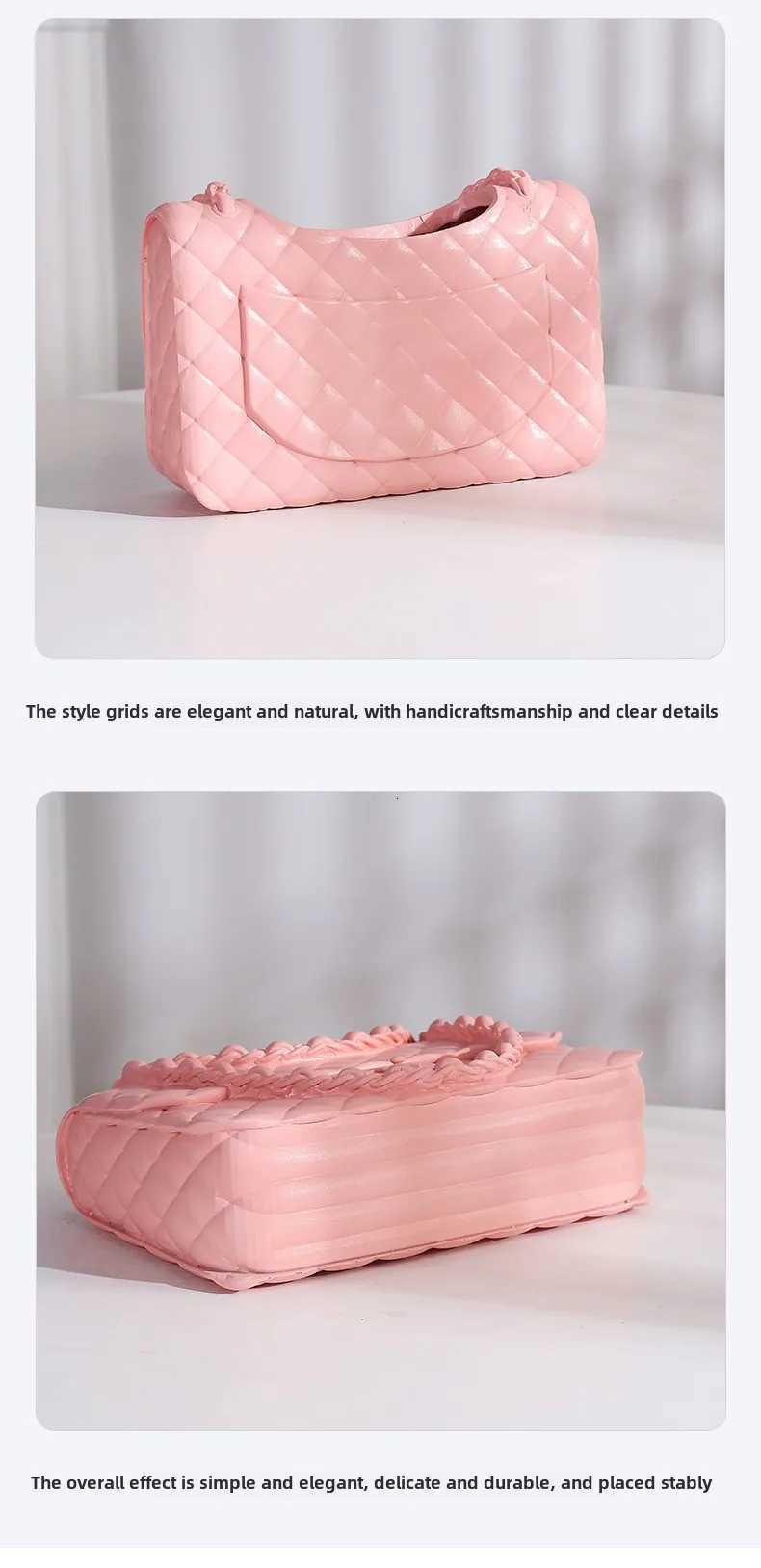 Handmade Resin Luxury Handbag Shaped Planter Bag Flower Vase Mtiple Handbag Vase Girl Gift H251204