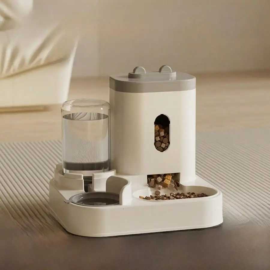 Automatic Cat Feeder and Water Dispenser Pet Food Bowl Drinking Fountain for Cats and Dogs Pet Supplies M251204