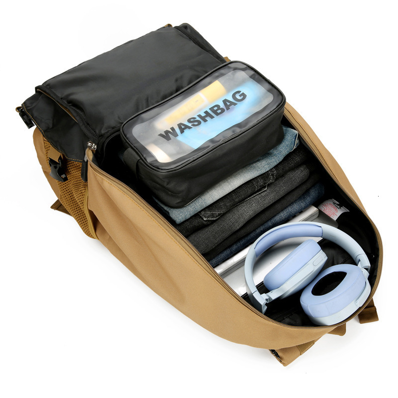 Outdoor Large Capacity Mountaineering Bag Mens Multifunctional Water-Repellent Sports Backpack Large Capacity Tactical Backpack