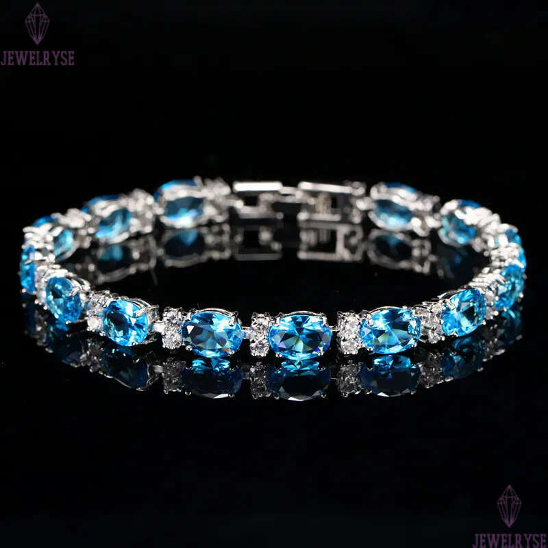 luxury pink diamond tennis bracelet designer for woman party green AAA cubic zirconia copper silver crystal bracelets womens engagement wedding jewelr