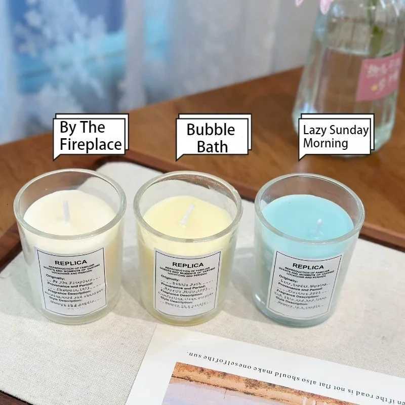 Scented Candle 70g3 Pcs Set By The Fireplace Aromatherapy Candles Lazy Sunday Morning Home Romantic Fragrance Ornament Gift Y251204