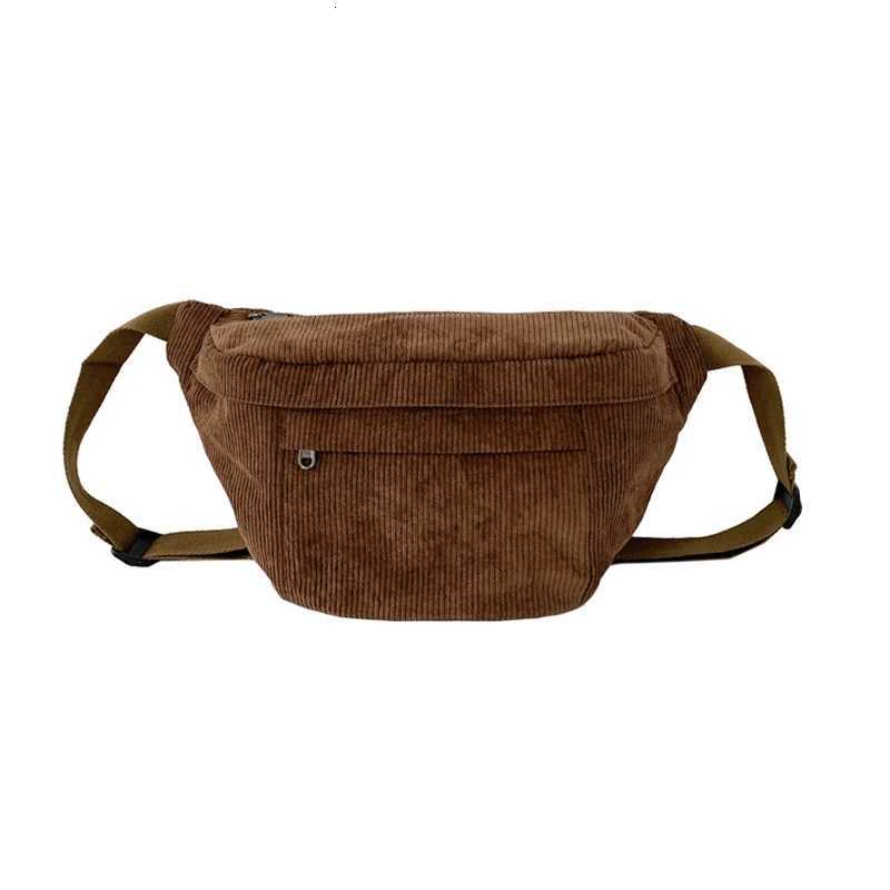 Fashion Corduroy Waist Bag Casual Lady Waist packs Phone Pack Large capacity Unisex Crossbody Chest Bags Street Hip hop Belt BagT251204