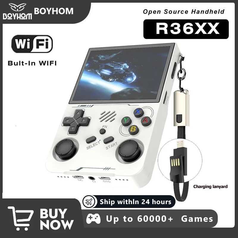 R36S updated R36XX Retro Handheld Game Console Linux ARKOS 35Inch IPS Sn Portable Pocket Video Player Wi-Fi Games Kid Gift H251204