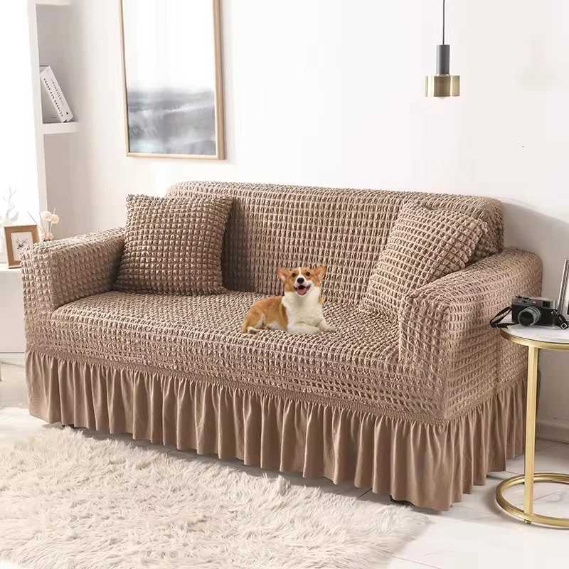 Fabric Skirt 2/3 Seater Sofa Cover 140-230cm Full Package Single Universal Elastic Sofa Slipcovers American Rustic Four Seasons M251204 - view 3