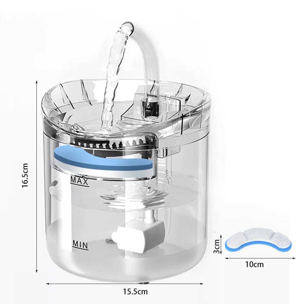 Smart Cat Automatic Drinker Low Noise Pet Drinking Fountain Tilt Angle Cat Water Fountain Infrared Sensor Pet Supplies M251204