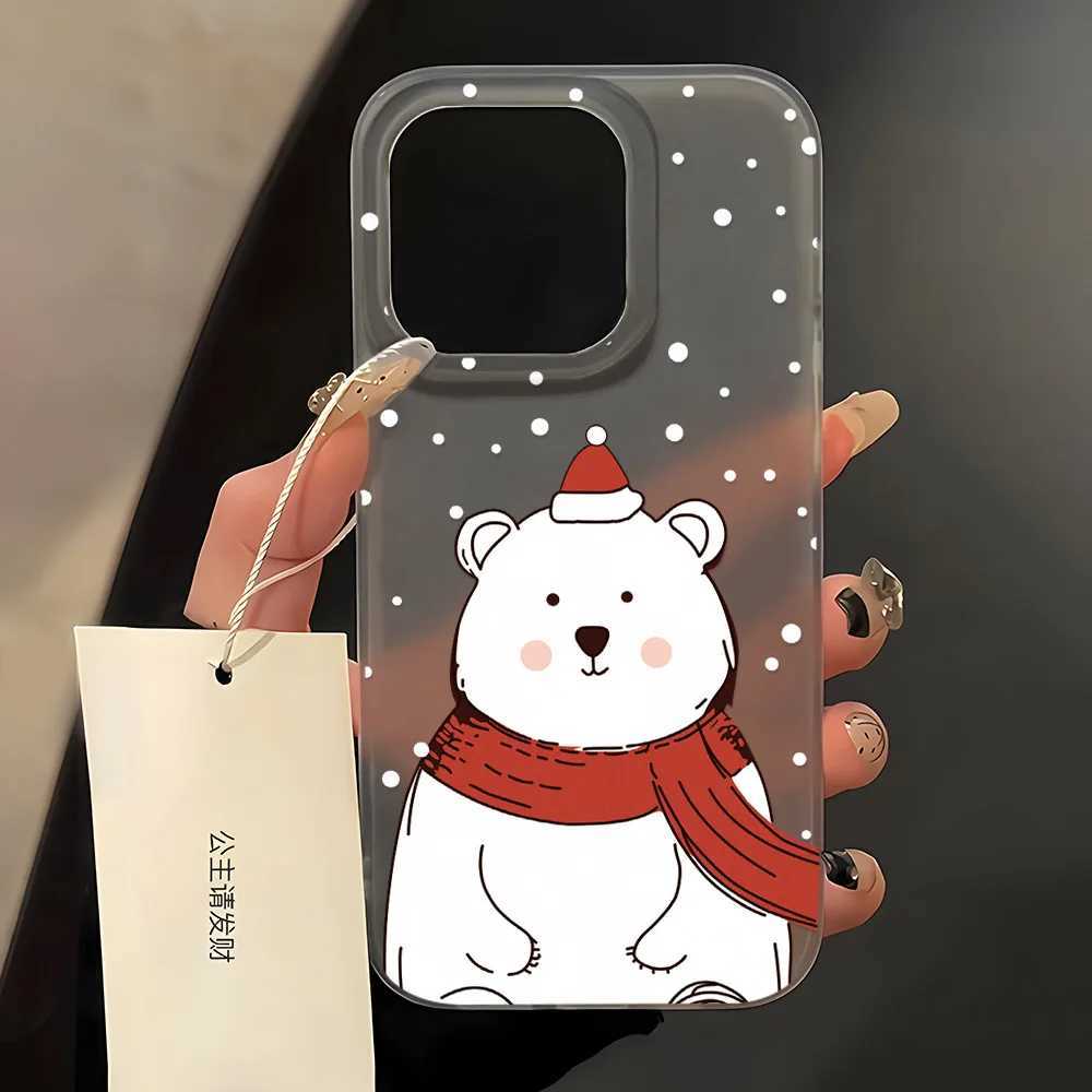 Cute Cartoon Christmas Phone Case for iPhone 11 Case iPhone 16 15 13 12 14 Pro Max Plus 13 12 Mini Shockproof Clear Matte Cover H251203