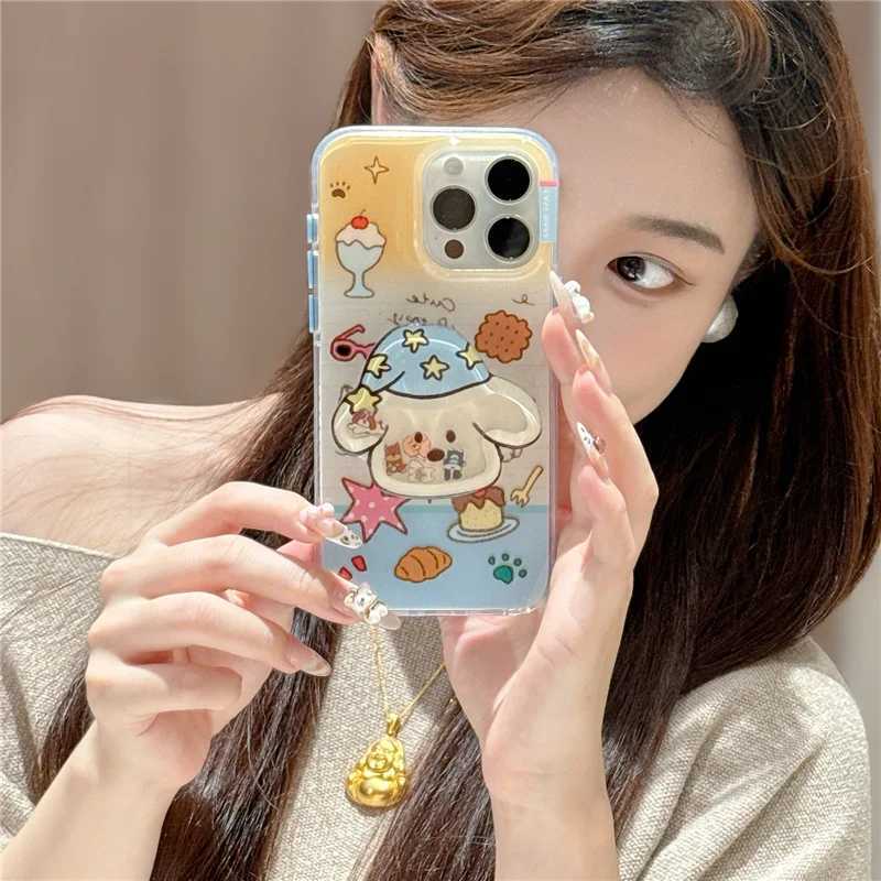 Kawaii Cartoon Dog Magnetic Phone Case For iPhone 16 Pro Max 14 15 Pro Cover with Shaking Stand For Cases H251203