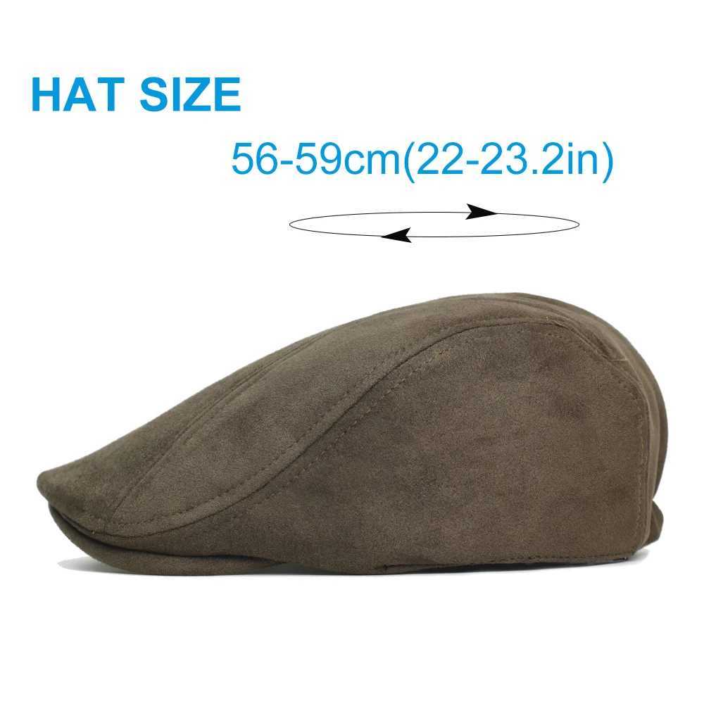 Winter Autumn Vintage Newsboy Cap Hat Men Women Casual Beret Solid Cap PU Leather Flat CapsXJ251204 - view 3