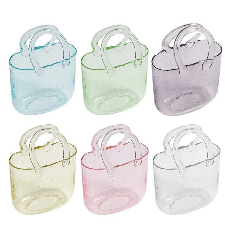 Clear Vase Fish Tank Tote Bag Flower Handbag Bag Vase Desktop Centerpiece for School Off Bedro Decor Drop Sing H251204