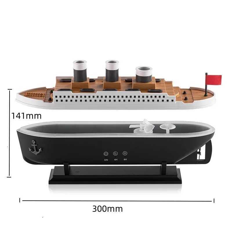 Titanic Ship Model Decoration Air Humidifier 250ml Essential Oil Diffuser Jellyfish e Ring Spray Ara Diffuser For He C2512042