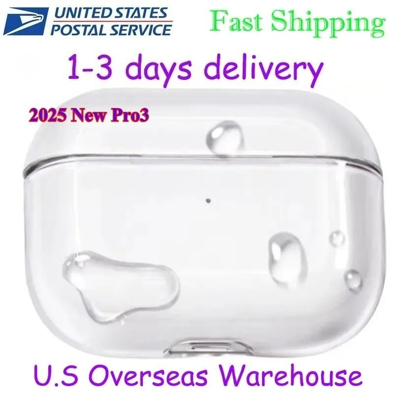 High quality 2025 New Pro3 USA Stock for Apple AirPods 4 AirPods Pro 2 Headphone Accessories Silicone Protective Headphone Cover Headphone Shockproof TPU Case