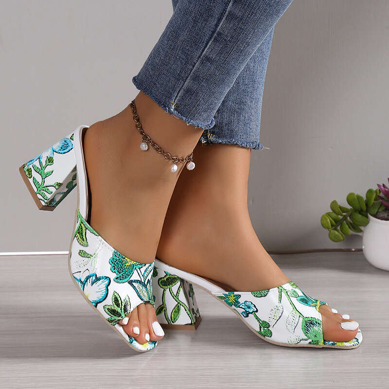 high for women spring new roman free shipping niche designer style fashion thick heel nonslip beach shoes large size export sandals