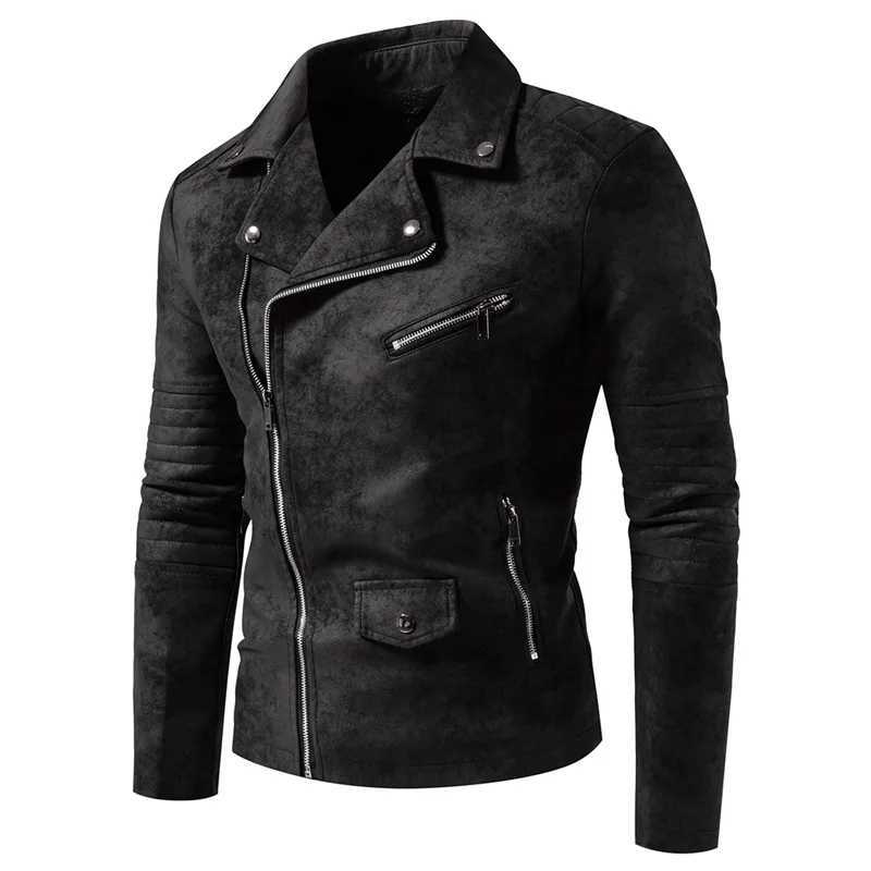 Clothes for Man Stylish Formal Leather Jacket Man Cool Leather Jacket Man Mens Zipper Jacket Man Retro Leather JacketsT251204