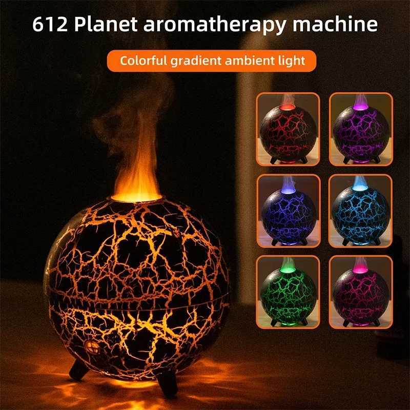 trasonic Planet Aratherapy Air Humidifier 200ML USB Spray Fragrance Essential Oil Diffuser Colorf Flame Cool Mist Maker C251204