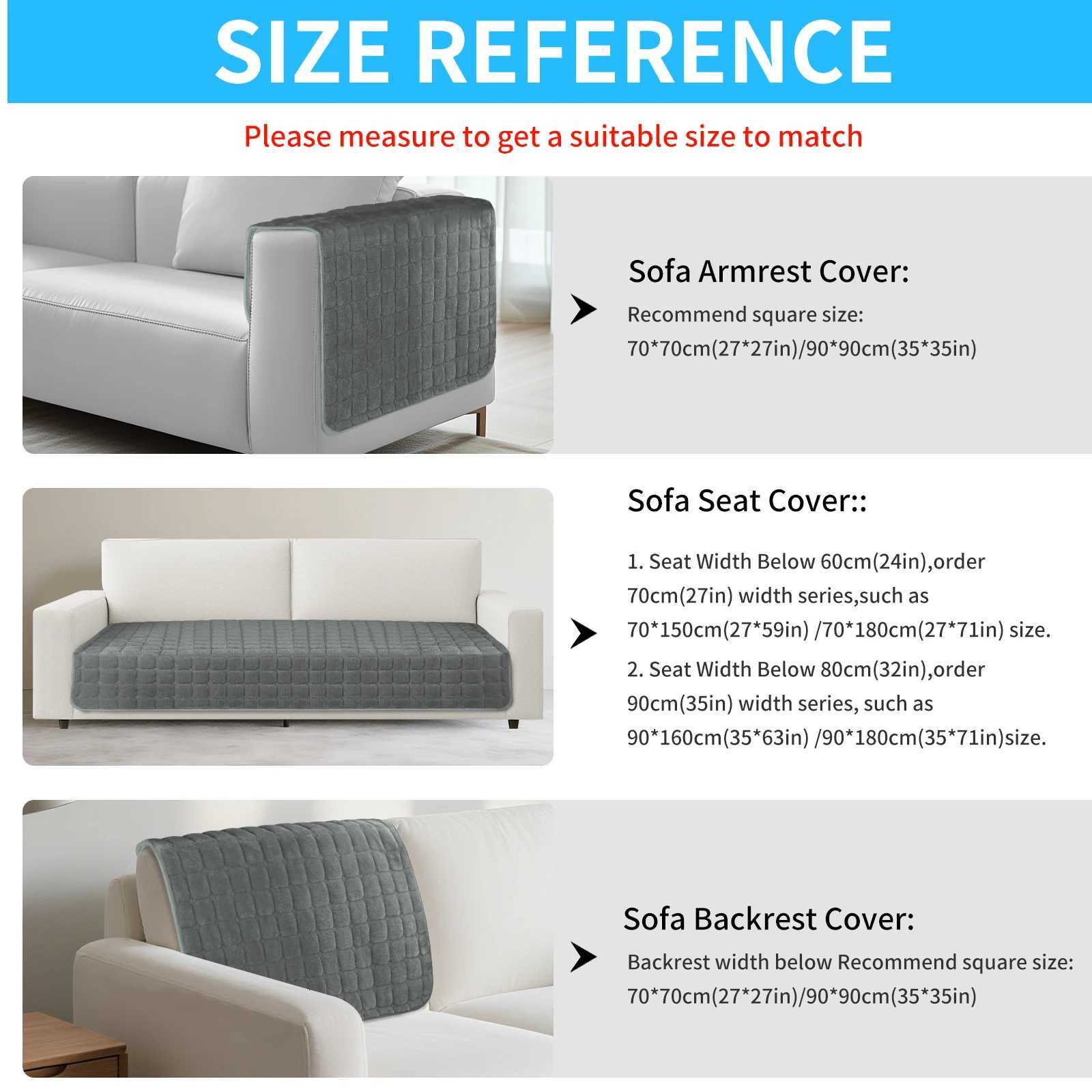 Velvet Plush Plaid Quilted Sofa Cover Super Soft Non Slip Sectional Couch Cover Fluffy Fuzzy Slipcover Furniture Protector M251204 - view 5