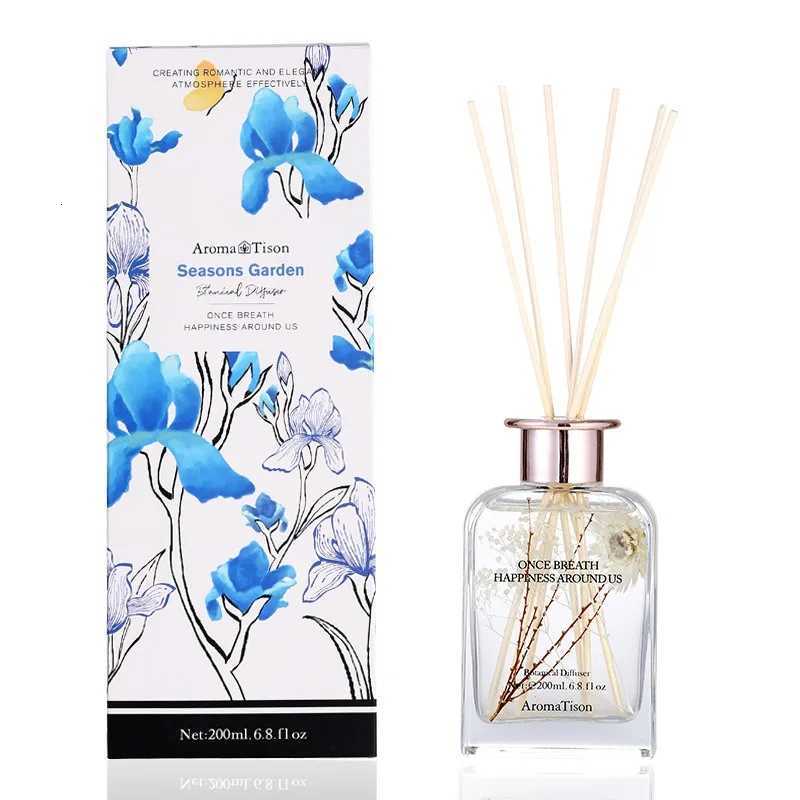 Preserved Flower Flameless Reed Diffuser - Natural Plant Aromatherapy for Home/Office Scent with Bamboo Sticks Y251204
