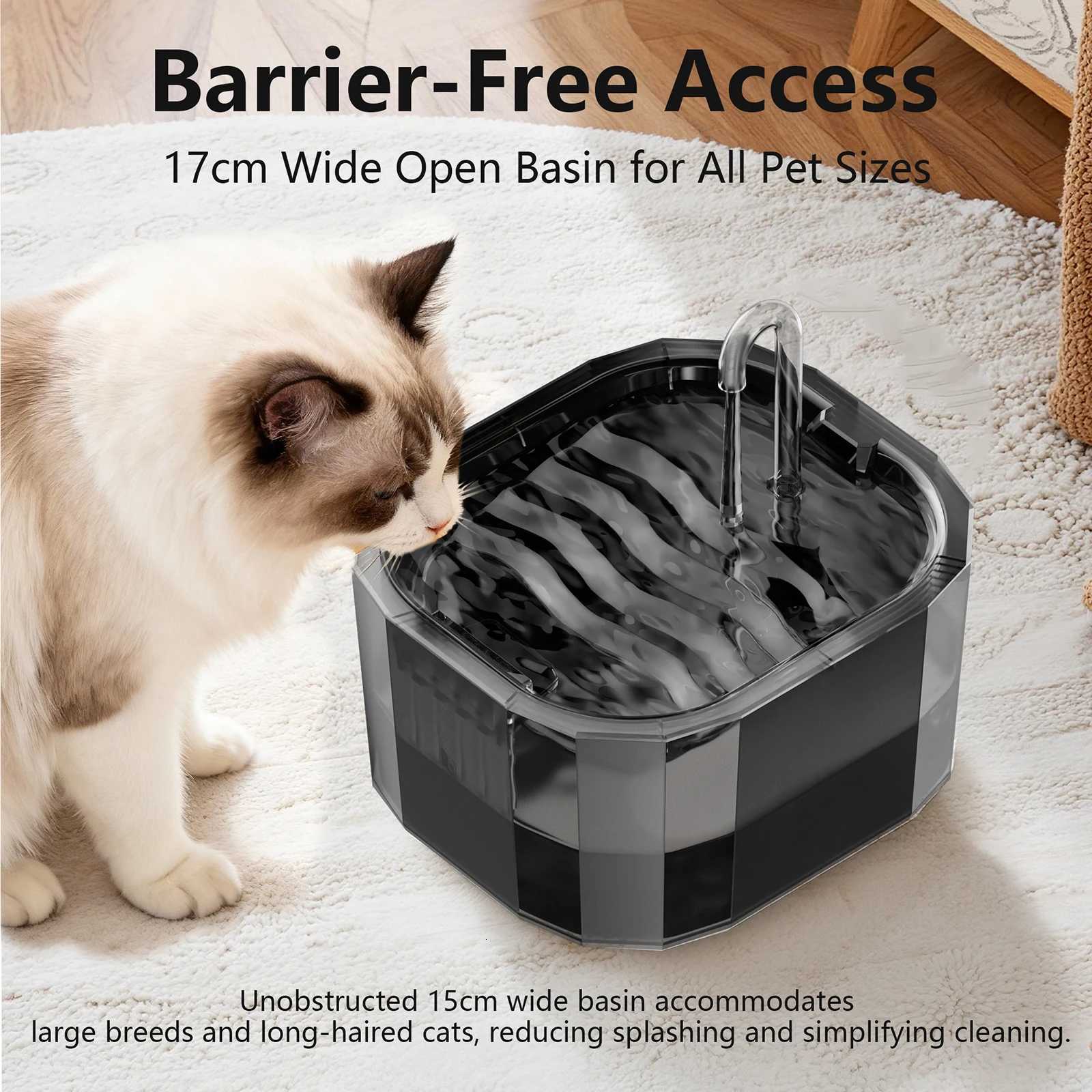Cat Water Fountain Pet Drinking Bowl 15L With Auto Recirculate Filter USB Electric Mute Multi Function Cat Water Dispenser M251204