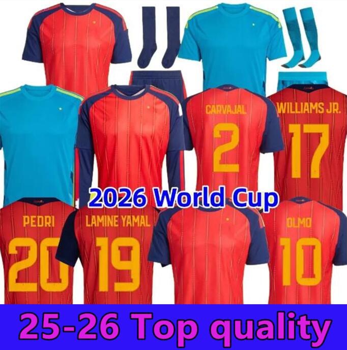 2026 Spain soccer jerseys LAMINE YAMAL PEDRI Espana MORATA CARVAL 2026 WILLIAMS JR Spanish Espana OLMO fans Player football shirt home away 8899