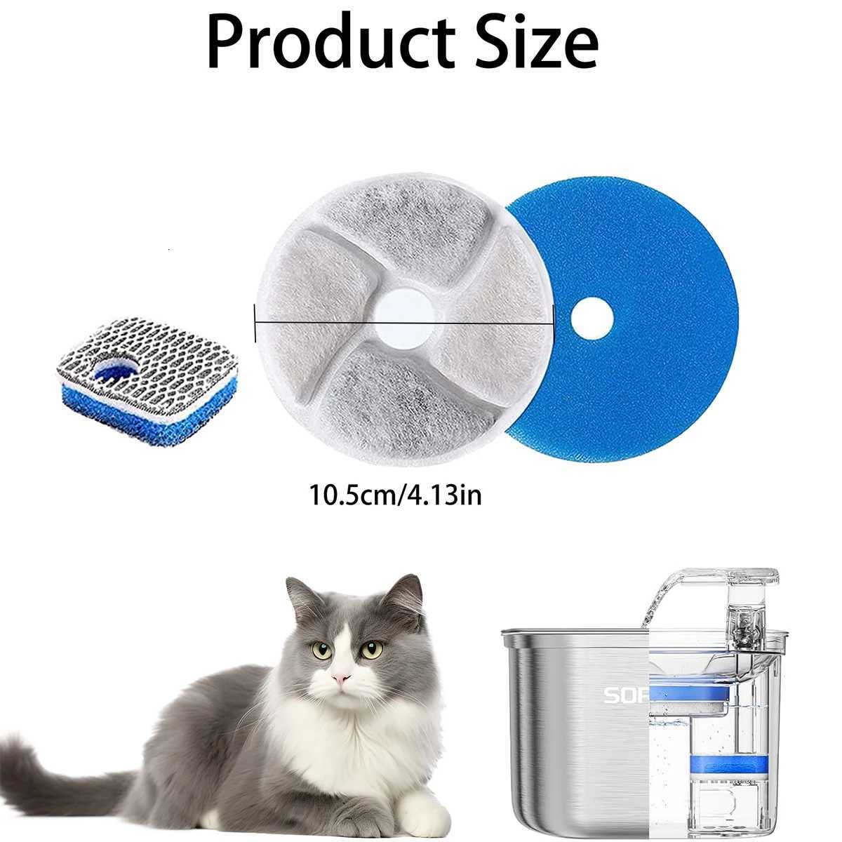 Pet Water Dispenser Filter Cat Water Fountain Filter Drinking Fountain Filter Cycle Filtering Easy To Clean M251204