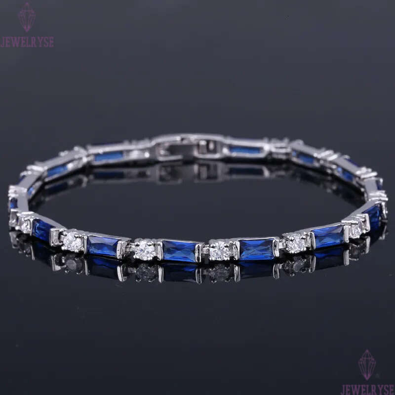 multicolor diamond tennis bracelet AAA cubic zirconia white ruby green 18K gold plated silver jewelry bracelets for women girls party valentines day f