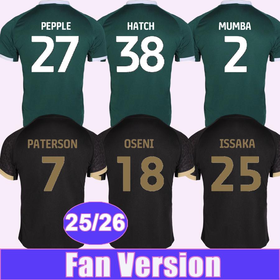 25 26 plyMouTH argYlE PATERSON Mens Soccer Jerseys OSENI ISSAKA PEPPLE HATCH MUMBA WIREDU SZUCS EDWARDS GALLOWAY PALSSON Home Away Football Shirts