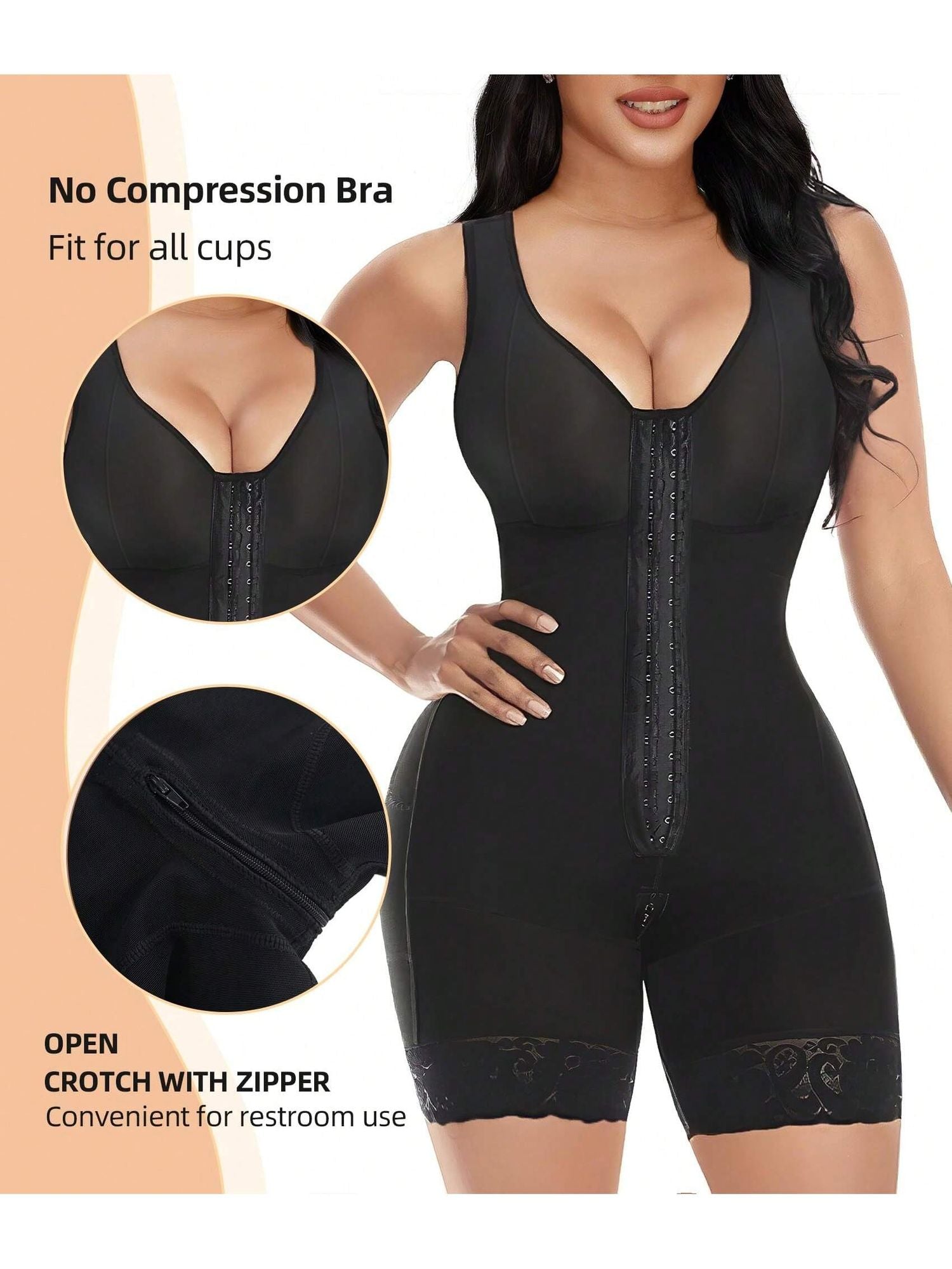 Fajas Colombianas Shapewear for Women Tummy Control Post Surgery Full Body Shaper Butt Lifter with Zipper Crotch,corset tops,fajas colombianas moldead