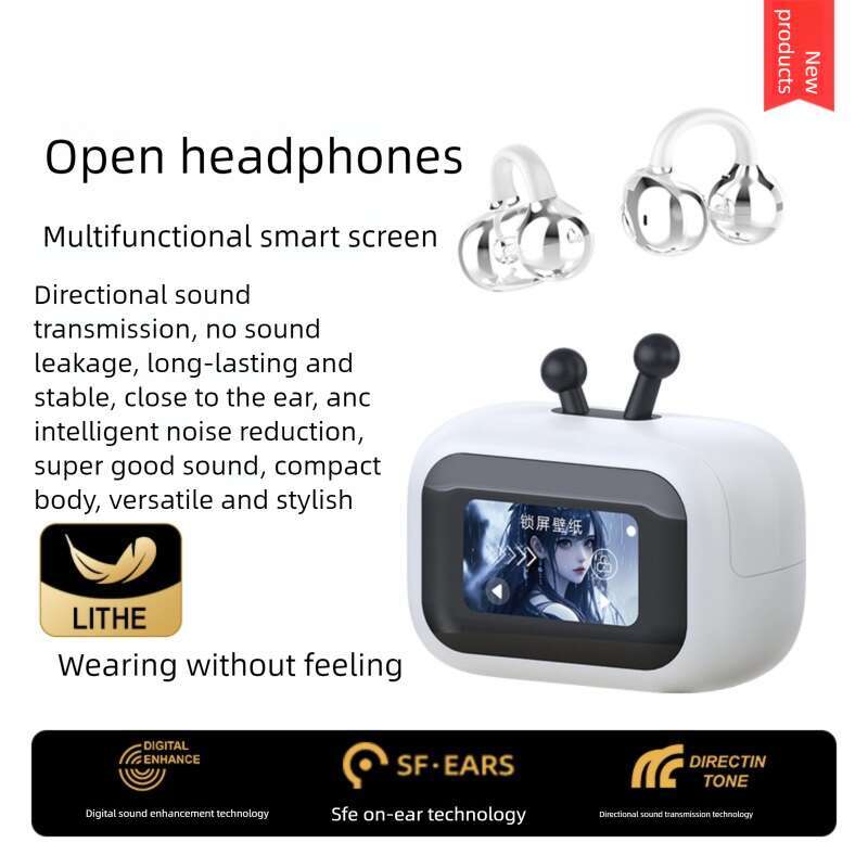 Famous Brand Cross Border Z Digital Display Touch Screen Bluetooth Ultra Long Battery Life HD Call Clip Ear Wireless Earphones