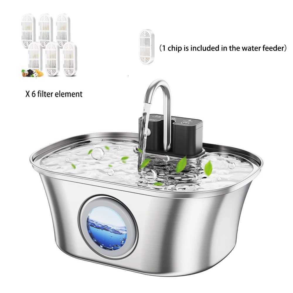 32L Stainless Steel Cat Water Fountain Wireless Sensor Smart Automatic Pet Water Dispenser For Cat Dog Pet Drinking Fountain M251204