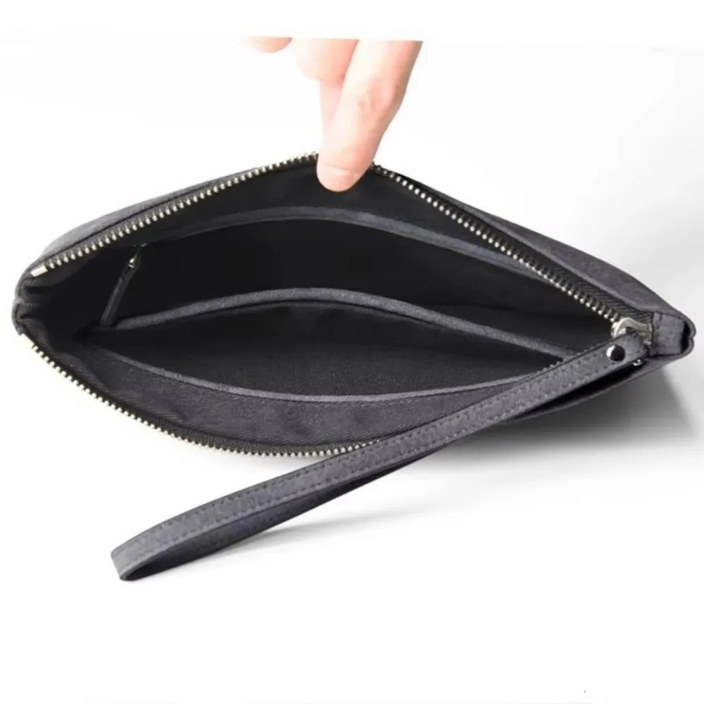 Mens Business Clutch Bag Large Capaci Leather Wallet Handheld Busin Casual Phone Bag Soft Surface Ort Wallet Casual Handbag251203
