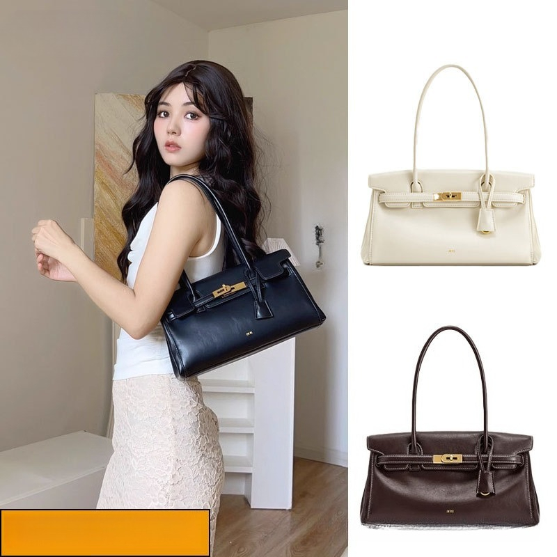 Top Designer Bag New Briefcase 2025 Classic Women's Handbag Shoulder Bag Underarm Bag High-Quality Genuine Leather Baguette Bag