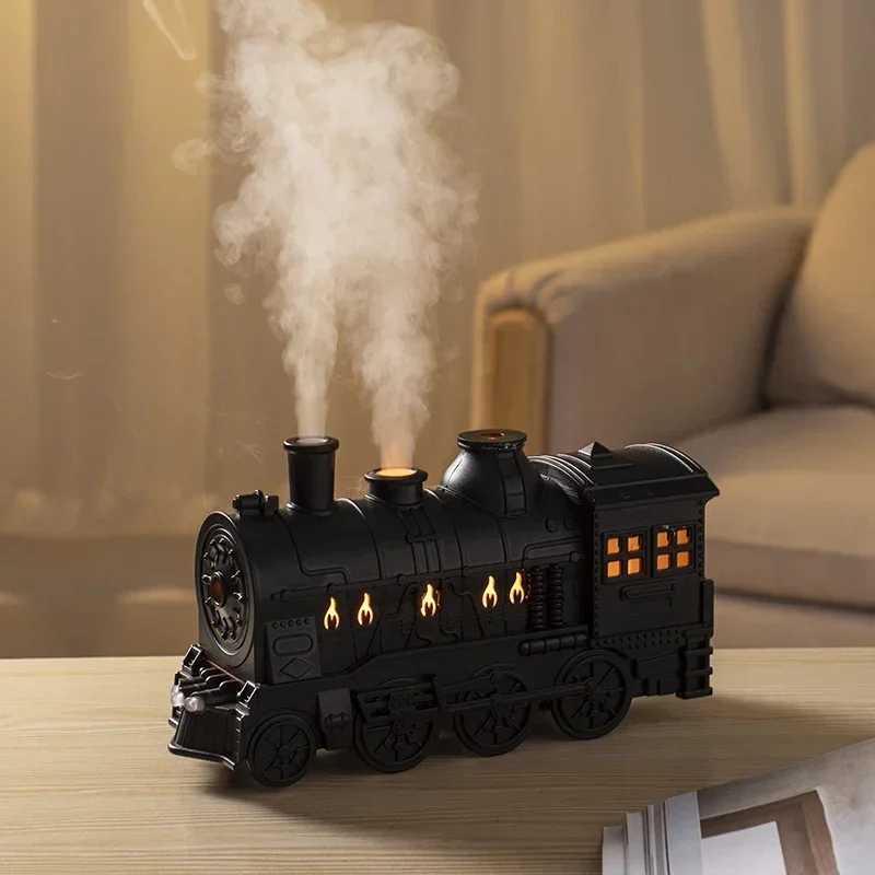 Mini Train Shape Aratherapy Essential Oil Diffuser trasonic Cool Mist Air Humidifier with LED Lamp Ara Difusor Atizer C251204